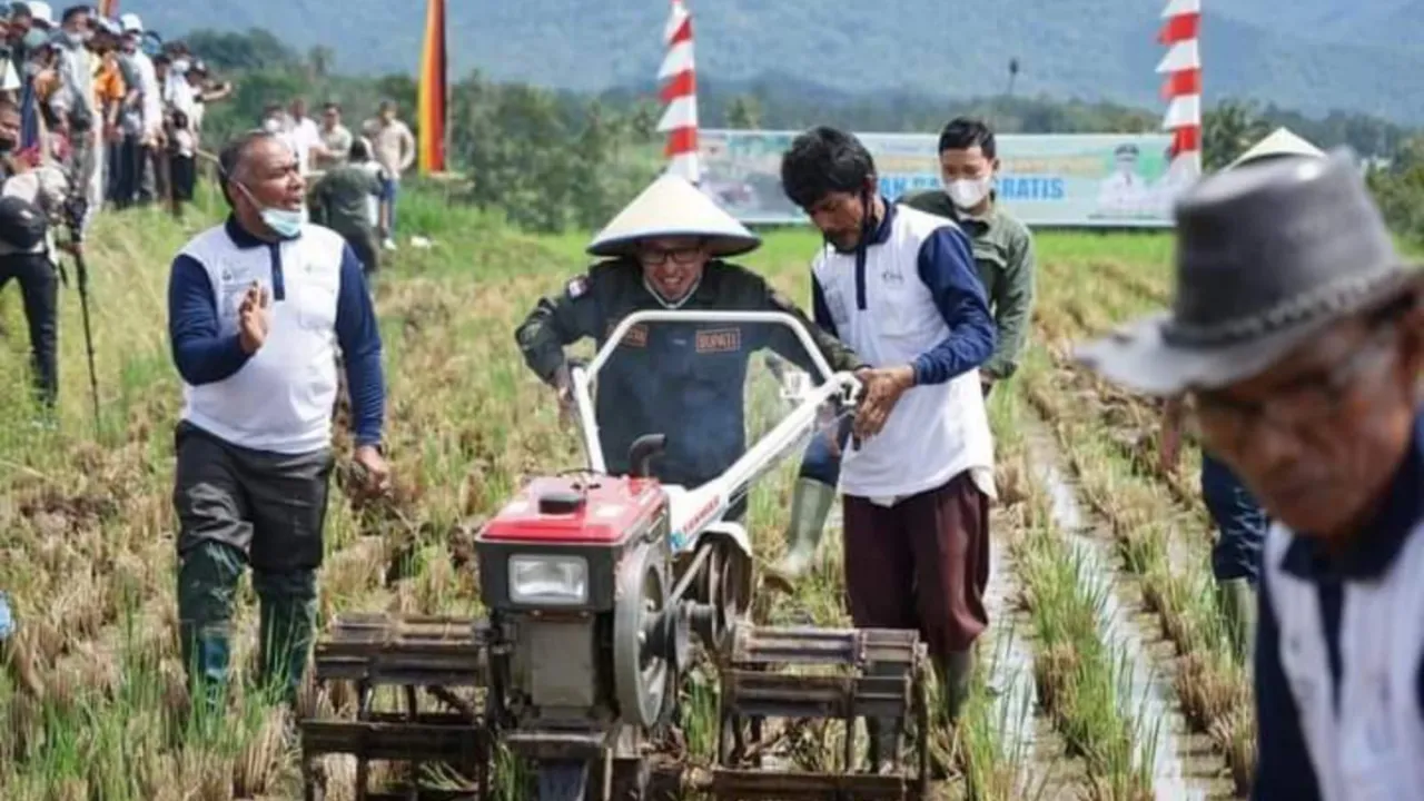 Program Bajak Sawah Gratis di Tanah Datar Melibatkan 4.400 Hektar Lahan pada Tahun 2024
